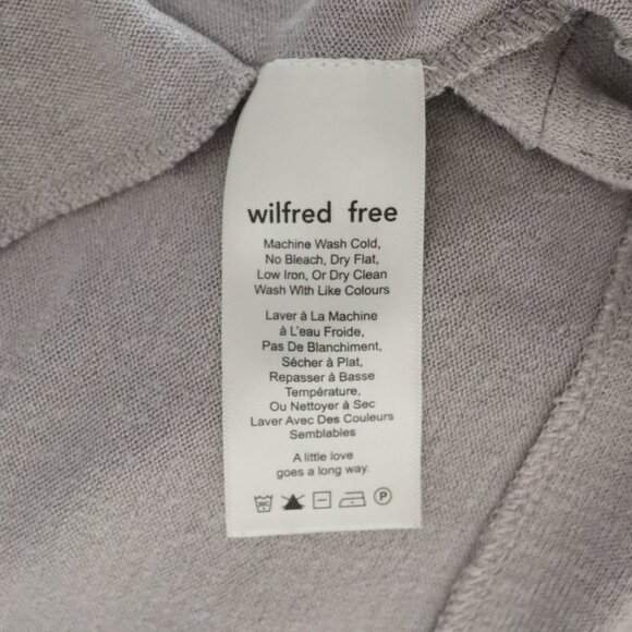 Aritzia Wilfred Free Womens Grey Sz S Zlata Open Front Light Cardigan Sweater - Picture 8 of 9